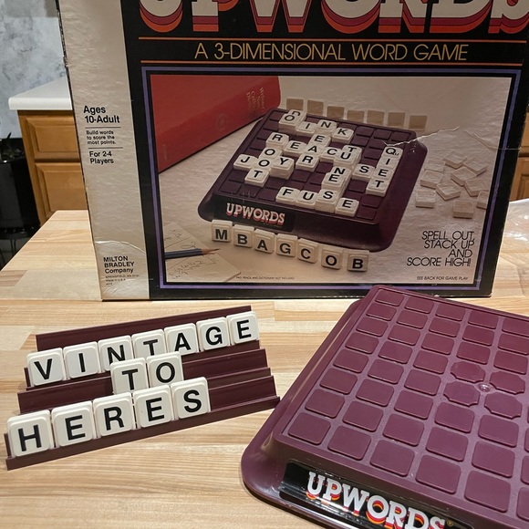 Vintage, Upwords 3D Word Game by Milton Bradley - Picture 6 of 8